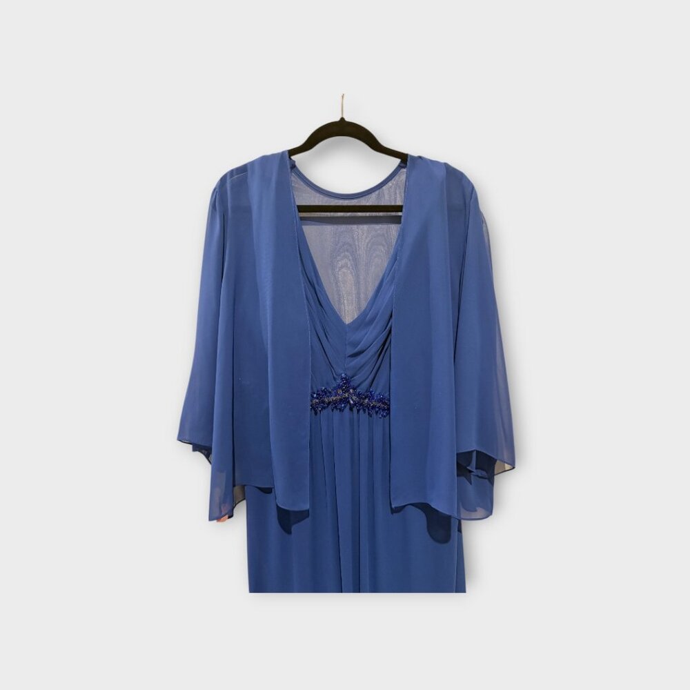 Rue de la Paix 2 piece evening dress with ruffle